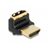 Adaptor Delock 60017, HDMI male - HDMI female, Black