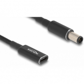 Cablu Delock 60032, USB-C female - HP 7.4 x 5.0 mm male, 0.15m, Black