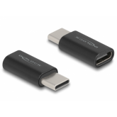 Adaptor Delock 60034, USB-C female - USB-C male, Black