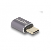 Adaptor Delock 60046, USB-C male - USB-C female, Gray