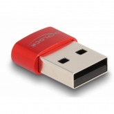 Adaptor USB Delock 60050, USB-A male - USB-C female, Red