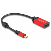 Cablu Delock 60052, USB-C male - DisplayPort female, Black-Red
