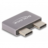 Adaptor Delock 60055, 2x USB-C male - 2x USB-C female, Gray