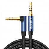 Cablu audio Ugreen AV112, 3.5mm jack male - 3.5mm jack female, 2m, Blue