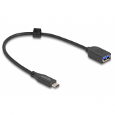 Cablu Delock 60567, USB-A female - USB-C male, 0.25m, Black
