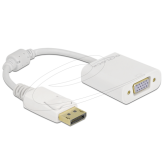 Adaptor Delock 61007, DisplayPort male - VGA male, 0.15m, White