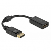 Adaptor Delock 61011, DisplayPort male - HDMI male, 0.15m, Black