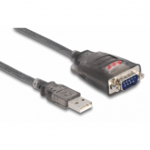 Cablu Delock 61400, USB 2.0 male - Serial male, 1m, Gray
