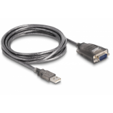 Cablu Delock 61548, USB-A male - Serial RS-232 D-Sub 9 pin male, 3m, Clear