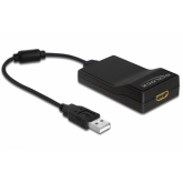 Adaptor Delock 61865, USB 2.0 male - HDMI female, Black