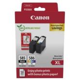 Set Cartuse Cerneala Canon PG-585XL/CL-586XL + 50 coli hartie foto 10x15 6204C005