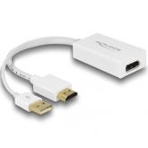 Adaptor Delock 62496, HDMI male - DisplayPort female, 0.245m, White