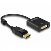 Adaptor Delock 62599, DisplayPort male - DVI female, 0.2m, Black