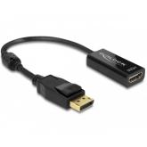 Adaptor Delock 62609, DisplayPort male - HDMI female, 0.2m, Black