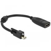 Adaptor Delock 62640, Mini DisplayPort male - HDMI female, 0.25m, Black