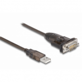 Cablu Delock 62645, USB-A 2.0 male - 1x Serial, 1.5m, Black