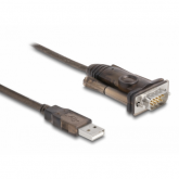 Cablu Delock 62646, USB 2.0 male - Serial male, 1.5m, Gray