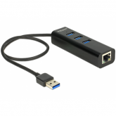 Placa de retea Delock 62653, USB 3.0 + Hub USB