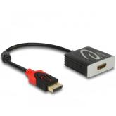 Adaptor Delock 62734, DisplayPort male - HDMI female, 0.2m, Black