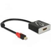 Adaptor Delock 62735, Mini DisplayPort male - HDMI female, 0.20m, Black