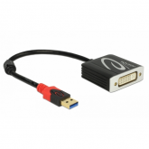 Adaptor Delock 62737, USB 3.0 male - DVI female, Black
