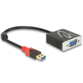 Adaptor Delock 62738, USB 3.0 male - VGA female, 0.20m, Black