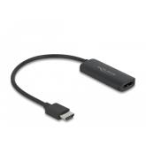 Adaptor Delock 63206, HDMI male - DisplayPort female, 0.24m, Black