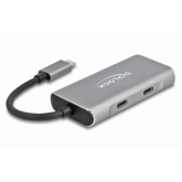 Hub USB Delock 63260, 2x USB 3.2 gen 1, 2x USB-C, Gray