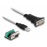 Cablu Delock 63465, 1 x USB-A male - 1 x Serial RS-422/485 male, 1.8m, Black