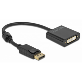 Adaptor Delock 63482, DisplayPort male - DVI male, 0.20m, Black