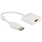 Adaptor Delock 63586, DisplayPort male - HDMI female, White