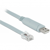 Cablu Delock 63920, USB 2.0 male -  Serial RS-232 RJ45 male, 0.5m, Gray