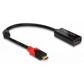 Adaptor Delock 63928, DisplayPort female - USB-C male, 0.20m, Black