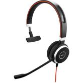 Casca cu microfon Jabra Evolve 40 Microsoft Mono, USB-A/3.5mm jack, Black-Red