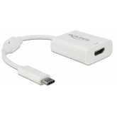 Adaptor Delock 63937, USB-C male - HDMI female, 0.1m, White