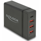 Incarcator retea Delock 63974, 3 x USB-A, 1 x USB-C, Black