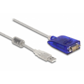 Cablu Delock 64055, USB male - Serial male, 1.5m, Clear