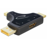 Adaptor Delock 3-in-1 64059, HDMI/DisplayPort/mini DisplayPort - HDMI, Black