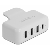Adaptor Incarcator retea Delock 64079 pentru MacBook Pro, 3 x USB, 1 x USB-C, White