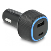 Incarcator auto Delock 64108, 1 x USB-C, 1 x USB-A, Black