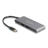 Hub USB Delock 64111, 2 x USB-A, 2 x USB-C, Silver