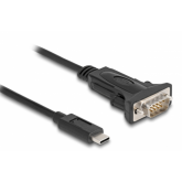 Cablu Delock 64125, Serial male - USB-C male, 0.25m, Black