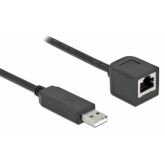 Cablu Delock 64162, USB 2.0 male - RJ45 female, 0.25m, Black