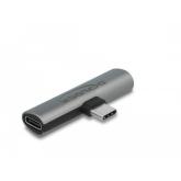 Adaptor audio Delock 64186, USB-C male - 3.5mm jack female, Gray