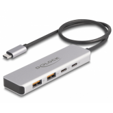 Hub USB Delock 64230, 2 x USB 3.2 gen 1, 1 x USB-C, Gray