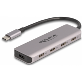 Hub USB Delock 64238, 4 x USB-C, Gray