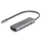 Hub USB Delock 64293, 4 x USB-A, Gray
