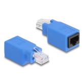 Adaptor retea Delock 64803, RJ-45 male - RJ-45 female, Blue
