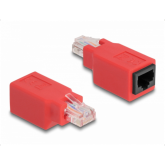 Adapto retea Delock 65025, RJ45 male - RJ45 female, Red