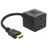 Adaptor Delock 65056, 2x HDMI female - HDMI male, 0.20m, Black